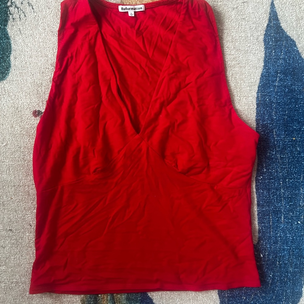 Reformation Bold Red Tank Top